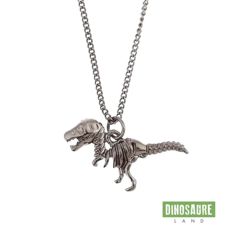collier pendentif dinosaure t rex fossile bronze