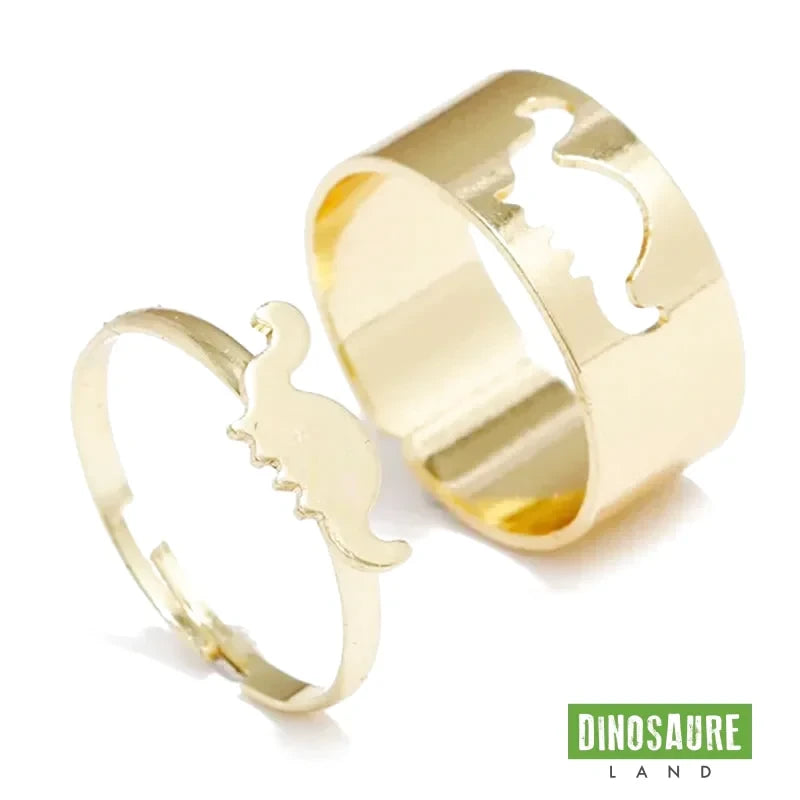 bague dinosaure réglable diplodocus or