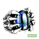 bague chevaliere griffe dinosaure bleu