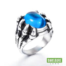 bague chevaliere griffe dinosaure bleu