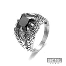 bague chevaliere dinosaure noir