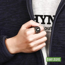 bague chevaliere dinosaure noir