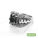 bague chevaliere dinosaure noir