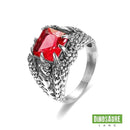 bague chevaliere dinosaure rouge