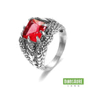 bague chevaliere dinosaure rouge