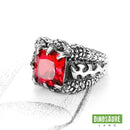 bague chevaliere dinosaure rouge