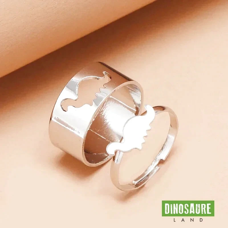 bague dinosaure réglable diplodocus argent