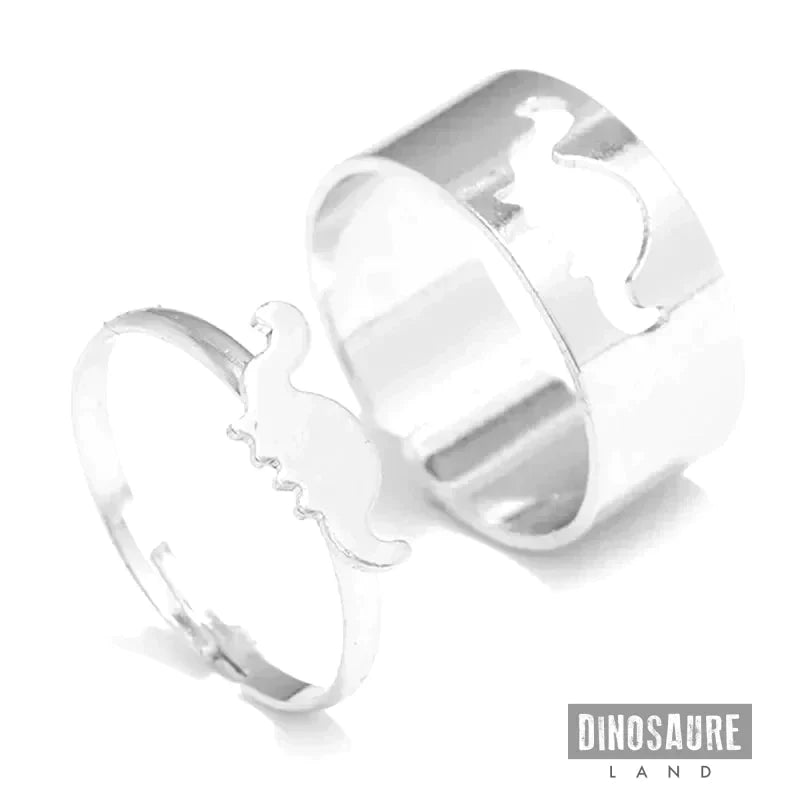 bague dinosaure réglable diplodocus argent