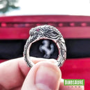 bague dinosaure qui se mord la queue