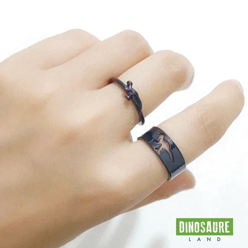 bague dinosaure noir