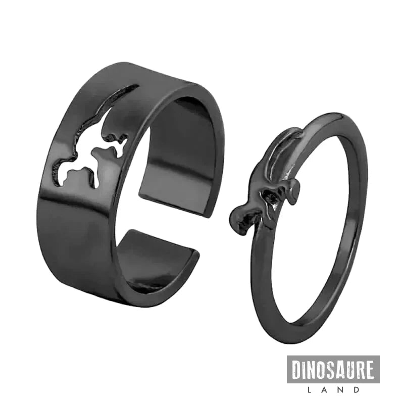 bague dinosaure noir