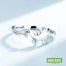 bague dinosaure diplodocus argent