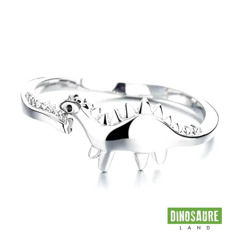 bague dinosaure diplodocus argent