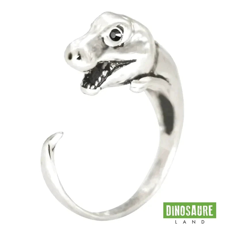 bague dinosaure ajustable t rex argent