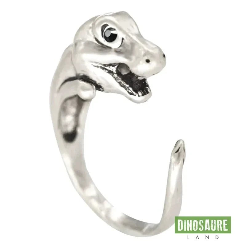 bague dinosaure ajustable t rex argent