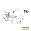 bague dinosaure triceratops argent