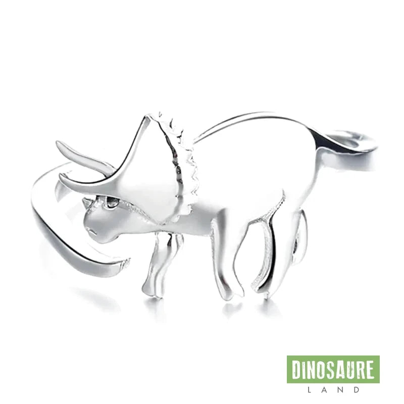 bague dinosaure triceratops argent