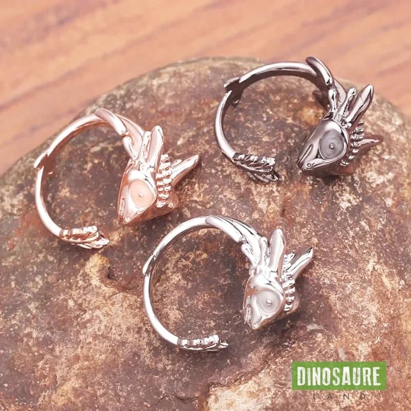 bague ajustable dinosaure mignon