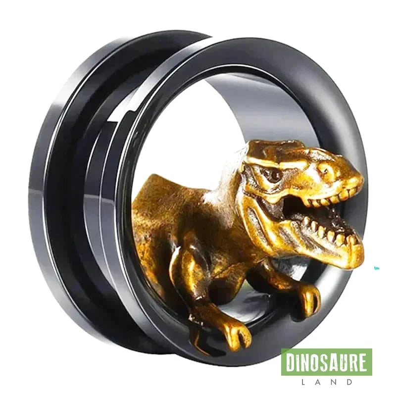 ecarteur piercing dinosaure t rex noir or