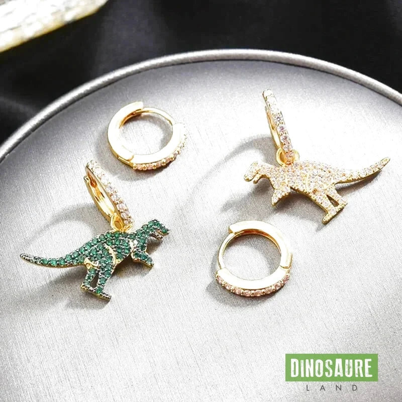 boucles d oreilles dinosaure t rex