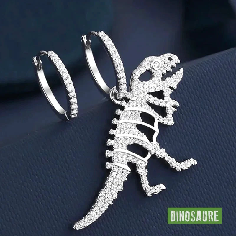 boucles d oreilles dinosaure mono pendentif