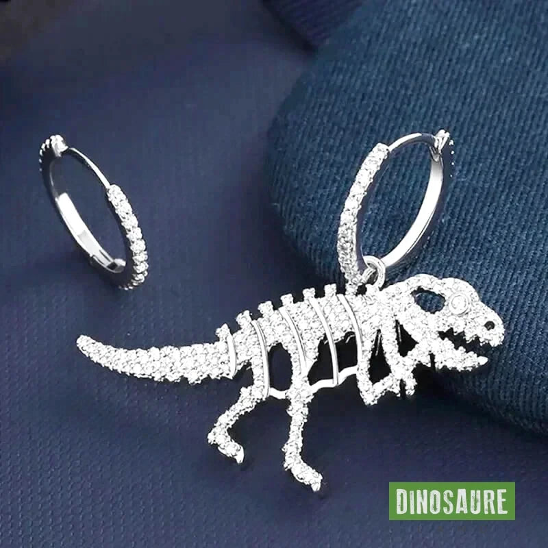 boucles d oreilles dinosaure mono pendentif