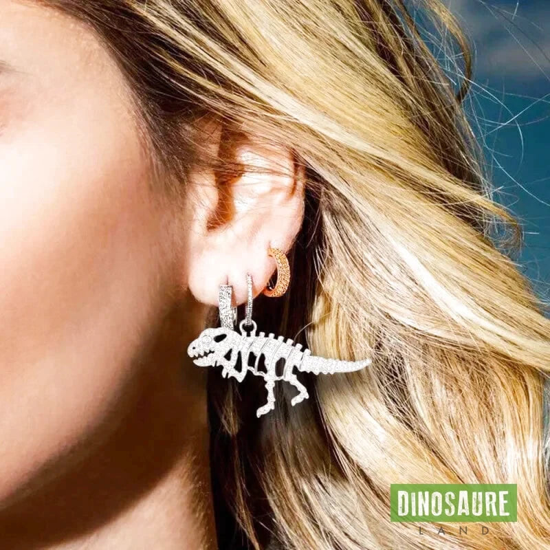 boucles d oreilles dinosaure mono pendentif