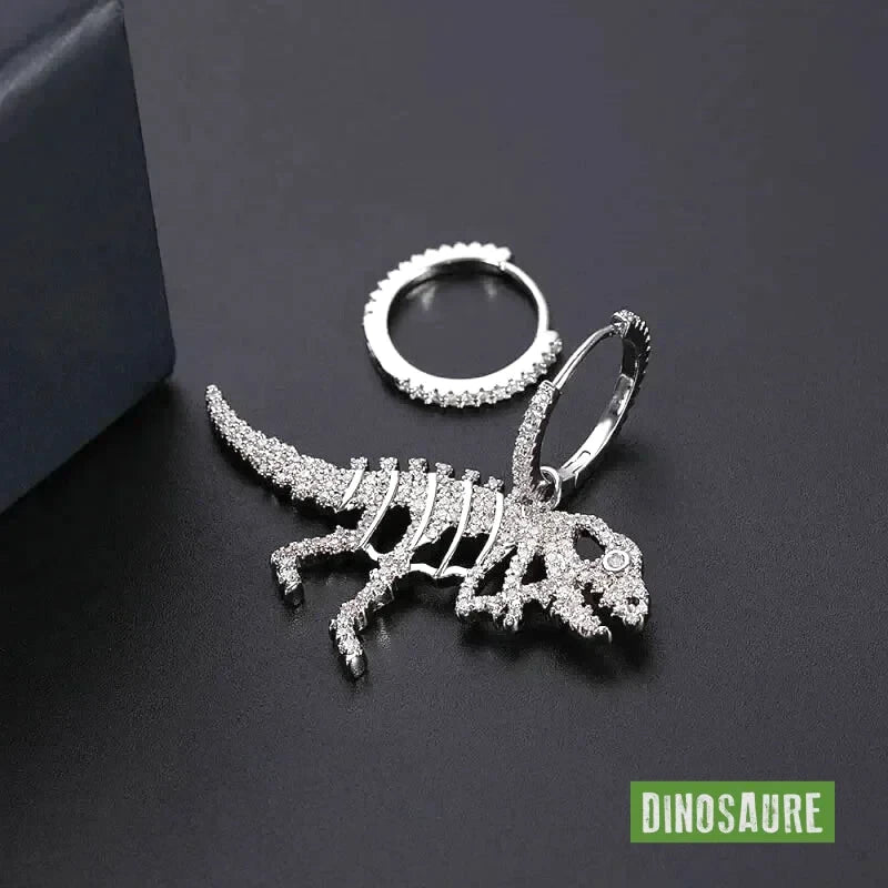 boucles d oreilles dinosaure mono pendentif