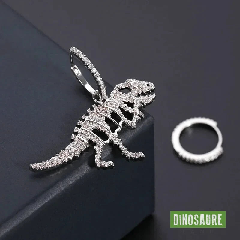 boucles d oreilles dinosaure mono pendentif