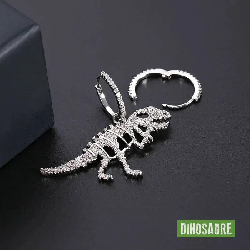 boucles d oreilles dinosaure mono pendentif