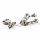 boucles d oreilles dinosaure t rex argent