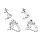 boucles d oreilles dinosaure t rex argent