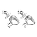 boucles d oreilles dinosaure t rex argent