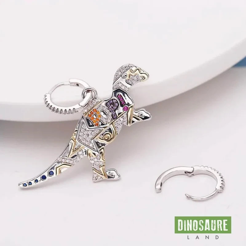 boucles d oreilles dinosaure t rex unilatéral