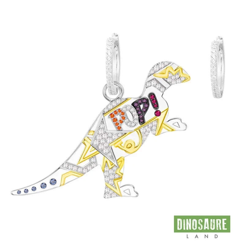 boucles d oreilles dinosaure t rex unilatéral