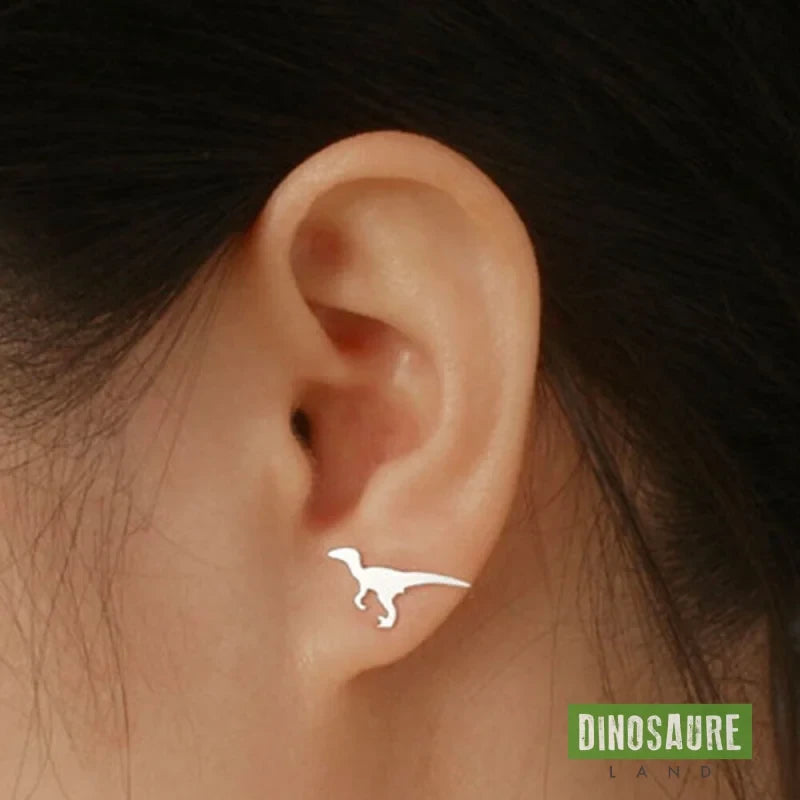 boucles d oreilles dinosaure velociraptor