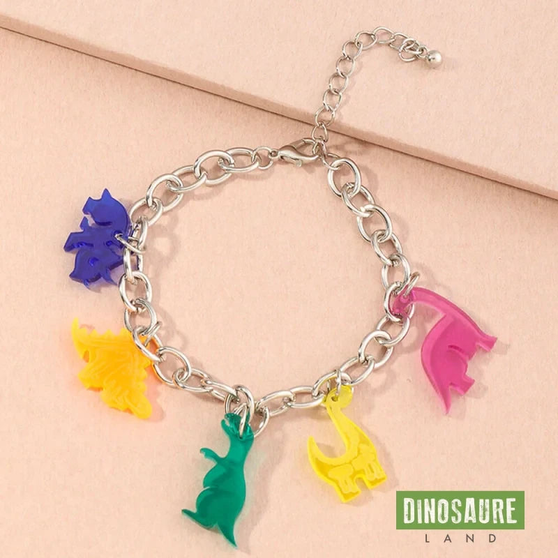 bracelet dinosaure argent