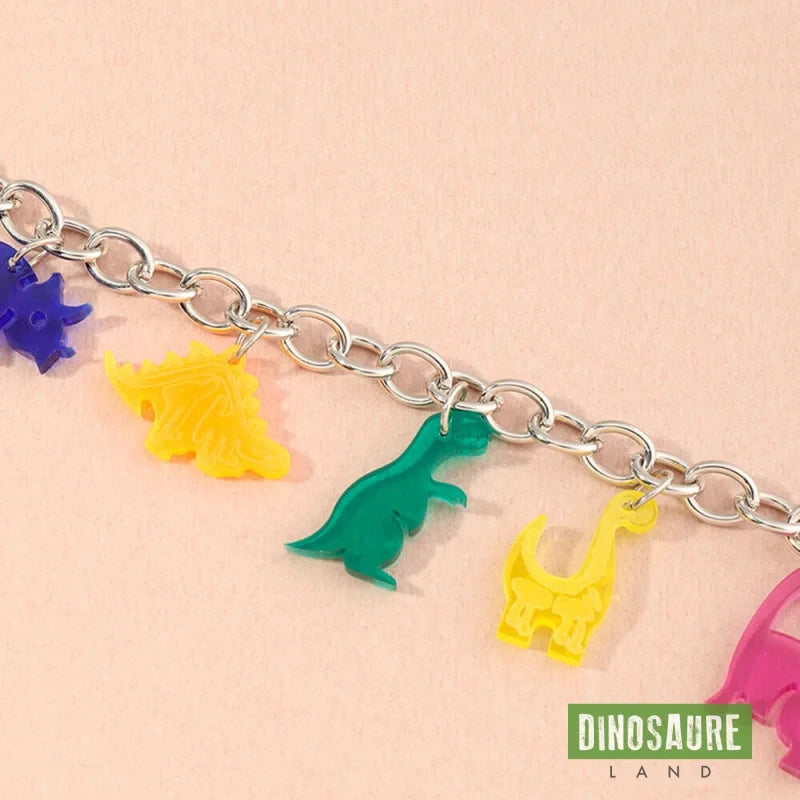 bracelet dinosaure argent