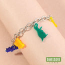 bracelet dinosaure argent