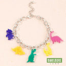 bracelet dinosaure argent