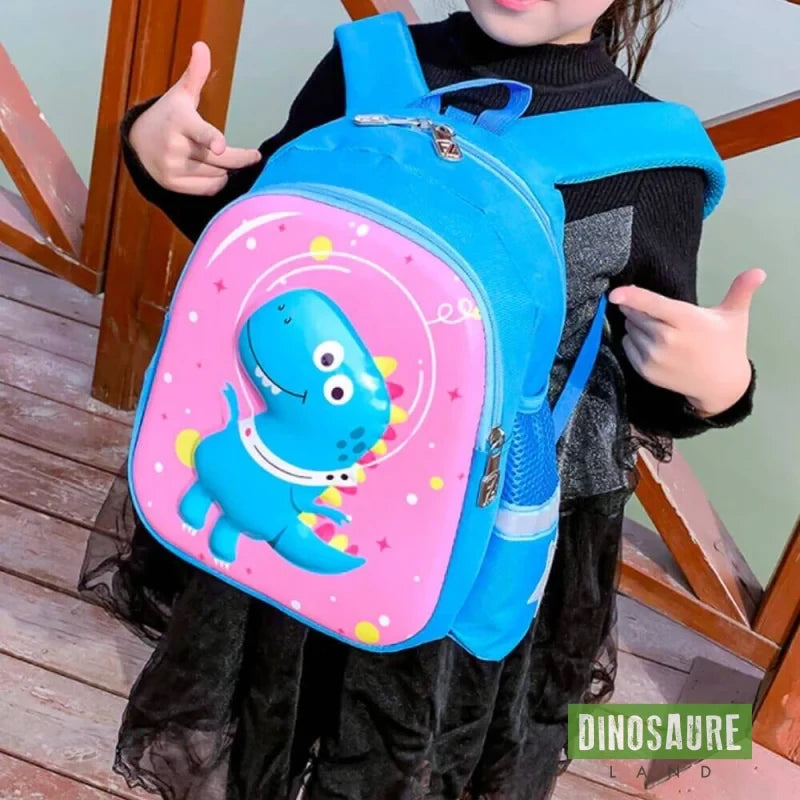 cartable maternelle sac a dos dinosaure rose bleu