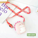 cartable dinosaure sac bandouliere rose
