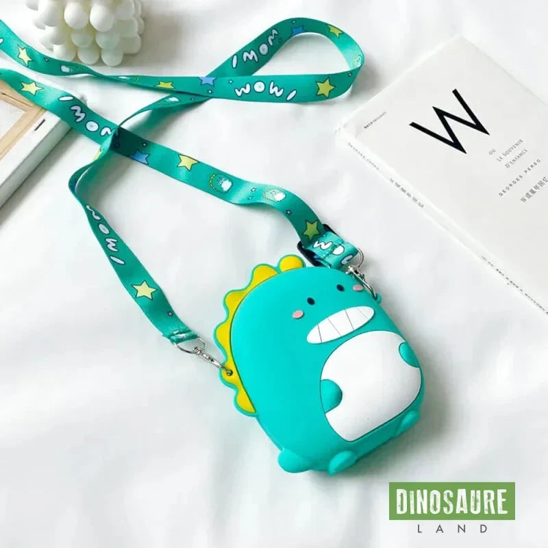 cartable dinosaure sac bandouliere vert