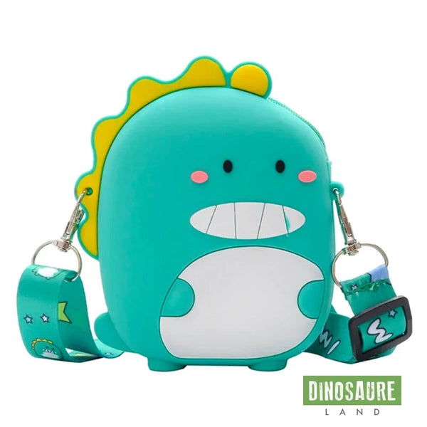 cartable dinosaure sac bandouliere vert