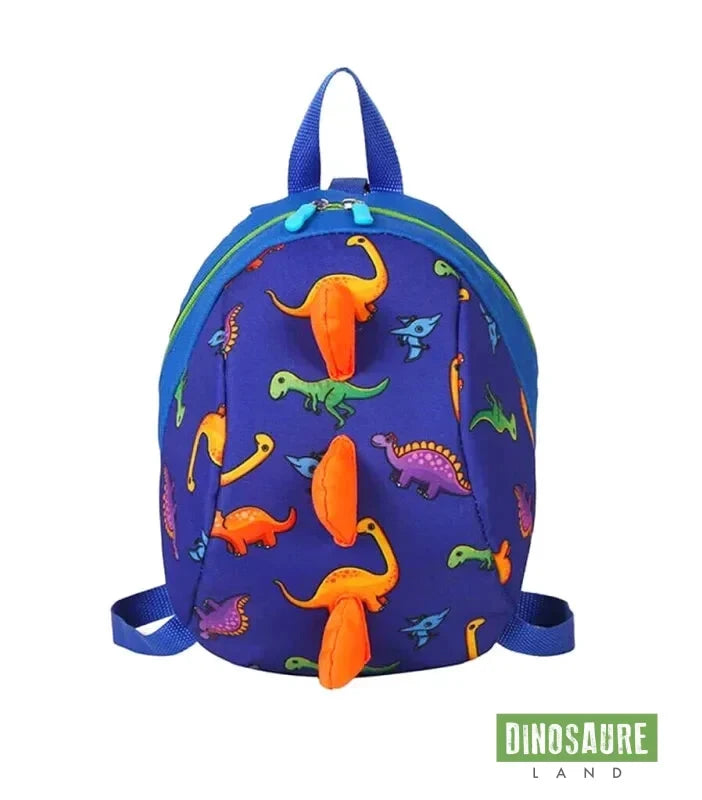 cartable dinosaure enfant dessin bleu