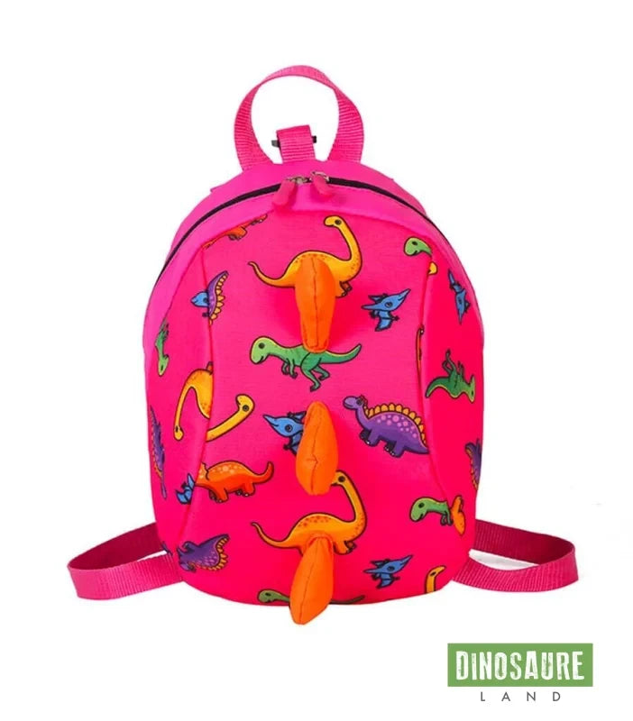 cartable dinosaure enfant dessin rose