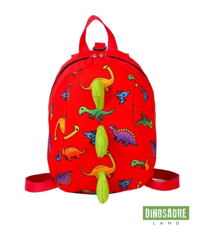 cartable dinosaure enfant dessin rouge