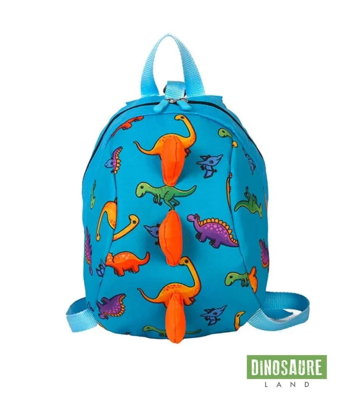 cartable dinosaure enfant dessin bleu