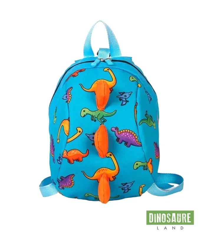 cartable dinosaure enfant dessin bleu