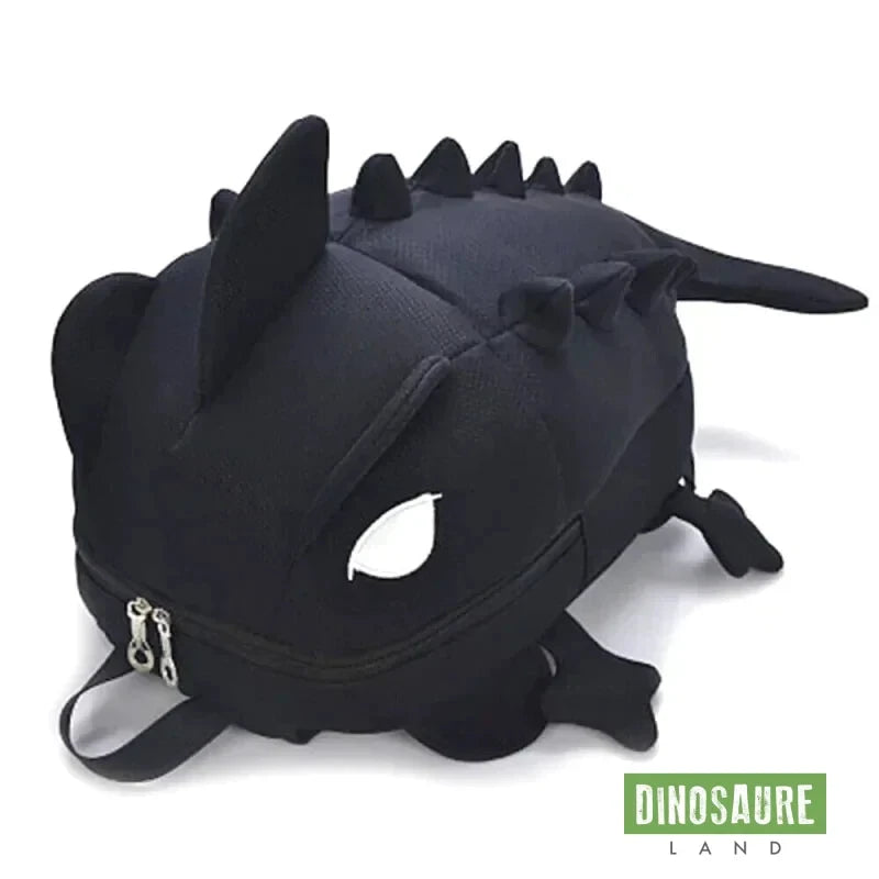 cartable sac a dos dinosaure noir